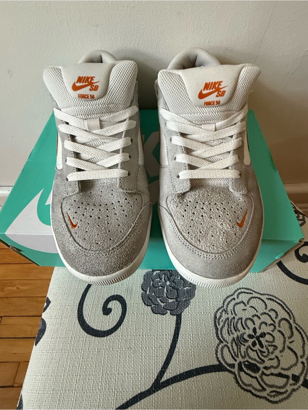 Nike SB Force 58 Platinum Tint Wolf Grey Summit White Monarch Men’s 10.5